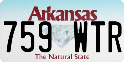 AR license plate 759WTR