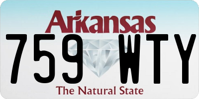 AR license plate 759WTY