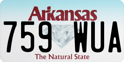 AR license plate 759WUA