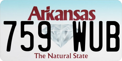 AR license plate 759WUB