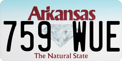 AR license plate 759WUE