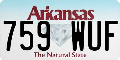 AR license plate 759WUF
