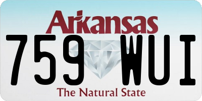 AR license plate 759WUI