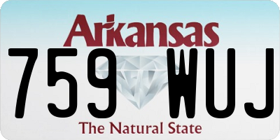AR license plate 759WUJ
