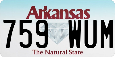 AR license plate 759WUM