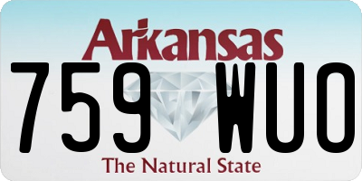 AR license plate 759WUO