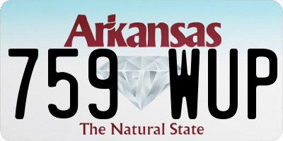 AR license plate 759WUP