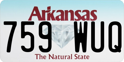 AR license plate 759WUQ