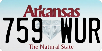 AR license plate 759WUR