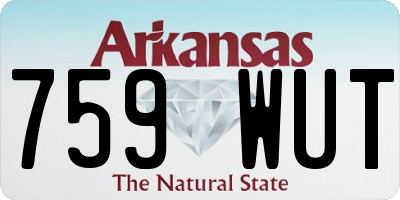 AR license plate 759WUT