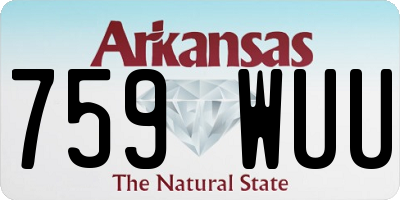 AR license plate 759WUU