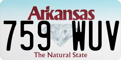 AR license plate 759WUV