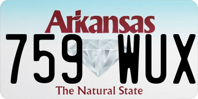 AR license plate 759WUX