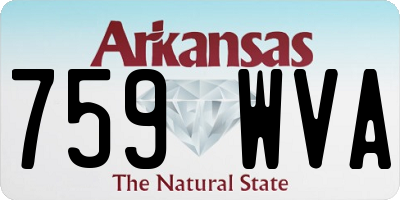 AR license plate 759WVA