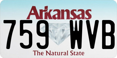 AR license plate 759WVB