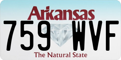 AR license plate 759WVF