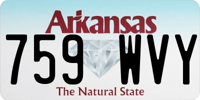 AR license plate 759WVY