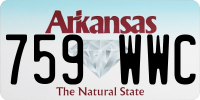 AR license plate 759WWC