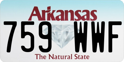 AR license plate 759WWF