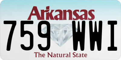 AR license plate 759WWI