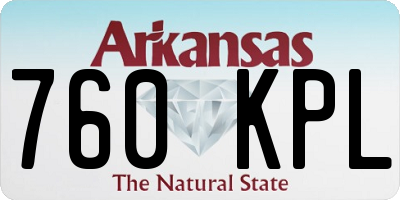 AR license plate 760KPL