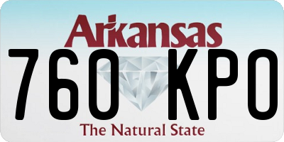 AR license plate 760KPO