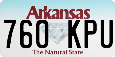 AR license plate 760KPU