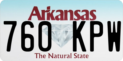 AR license plate 760KPW
