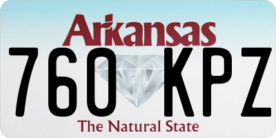 AR license plate 760KPZ