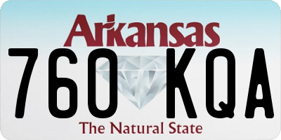 AR license plate 760KQA