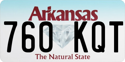 AR license plate 760KQT