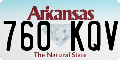 AR license plate 760KQV