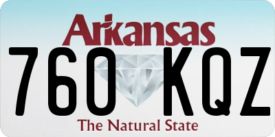 AR license plate 760KQZ