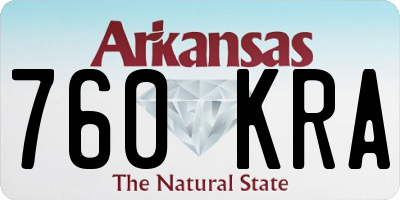 AR license plate 760KRA