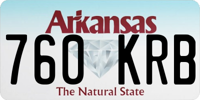 AR license plate 760KRB