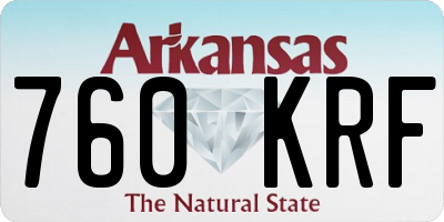 AR license plate 760KRF