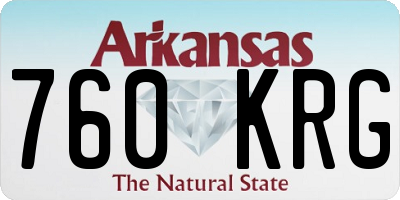 AR license plate 760KRG
