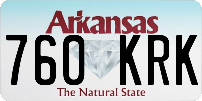AR license plate 760KRK