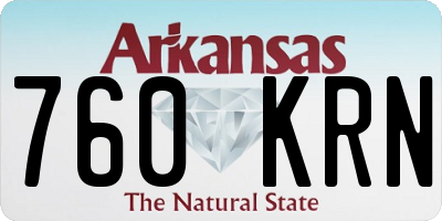 AR license plate 760KRN