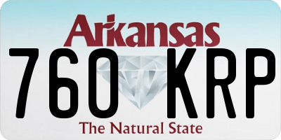 AR license plate 760KRP