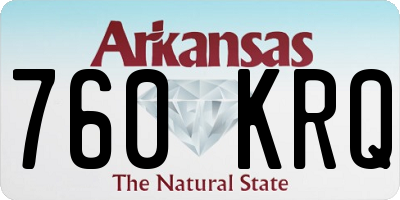 AR license plate 760KRQ