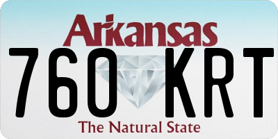 AR license plate 760KRT