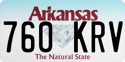 AR license plate 760KRV