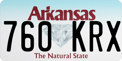 AR license plate 760KRX