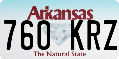 AR license plate 760KRZ