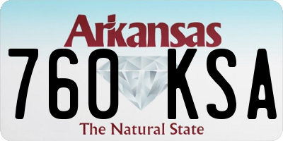 AR license plate 760KSA