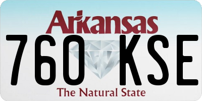 AR license plate 760KSE