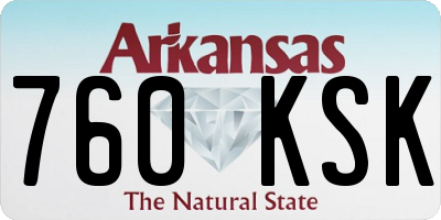 AR license plate 760KSK