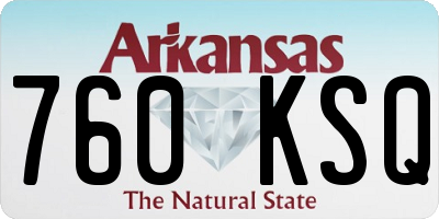 AR license plate 760KSQ