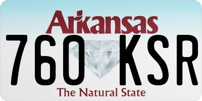 AR license plate 760KSR
